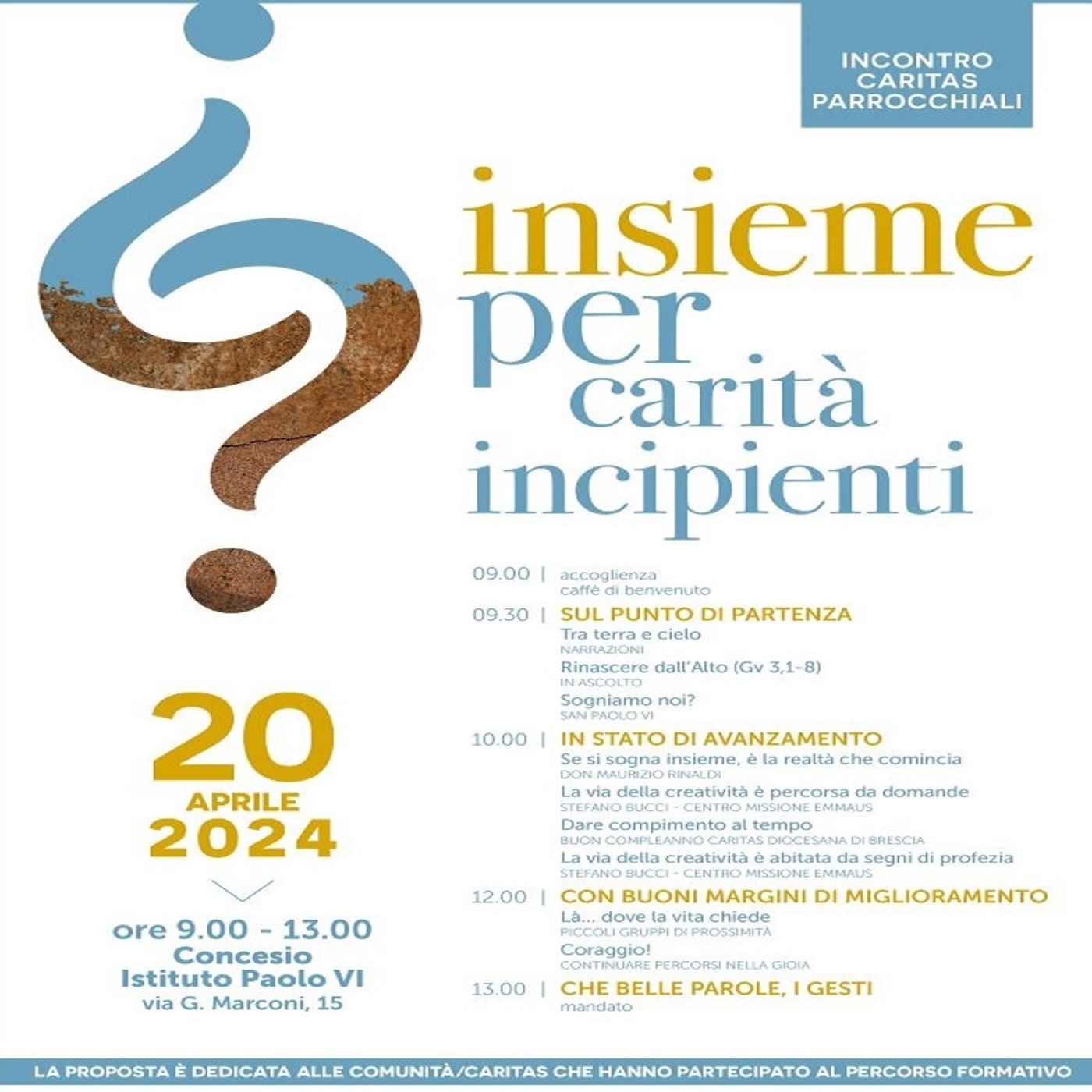 Insieme per Carità Incipienti, l'incontro all'Istituto Paolo VI: intervista a don Maurizio Rinaldi  -  27 marzo 2024 episode artwork