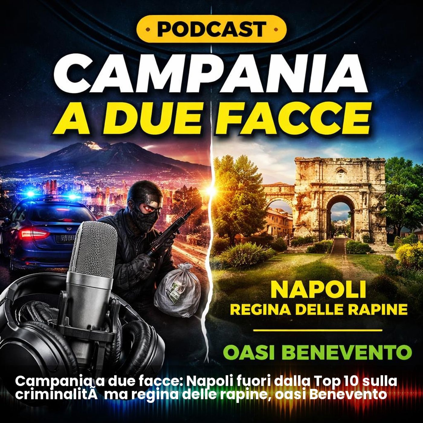 Campania a due facce: Napoli fuori dalla Top 10 sulla criminalità ma regina delle rapine, oasi Benevento episode artwork