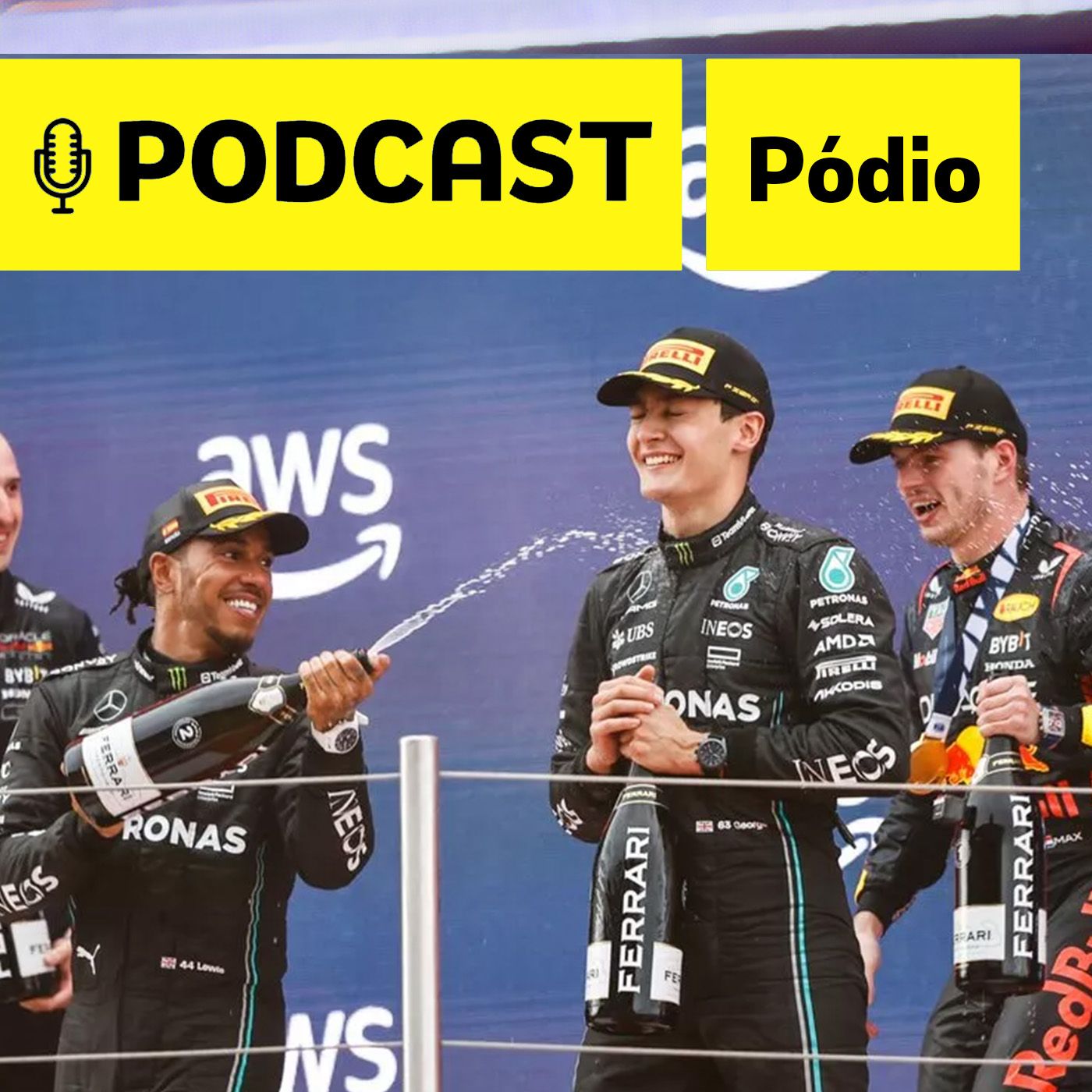 Podcast Pódio - Max faz Grand Chelem, Mercedes renasce, Ferrari some e Alonso definha 'em casa' episode artwork