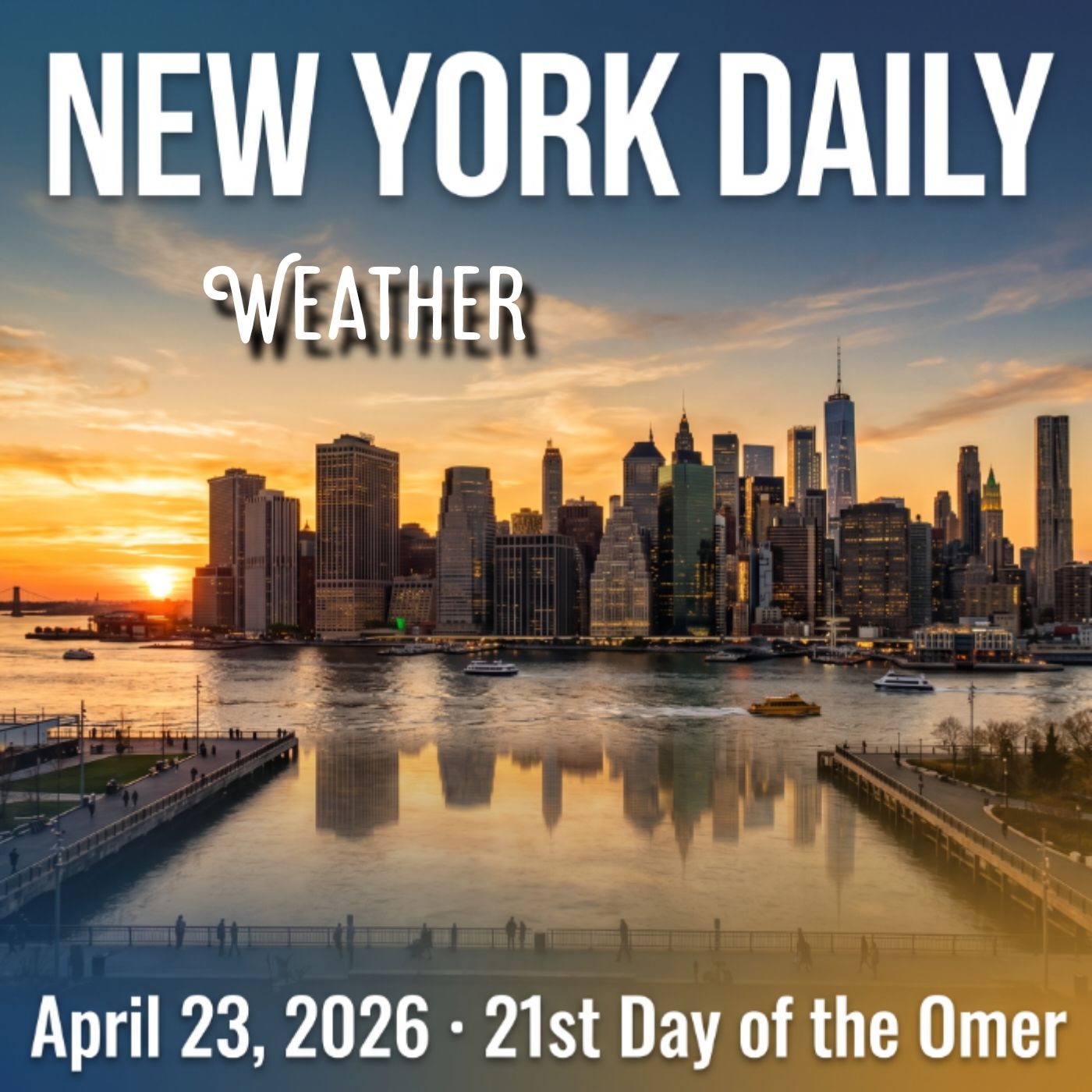 New York's Breezy 21st day of Omer & Weekend 4-23-26