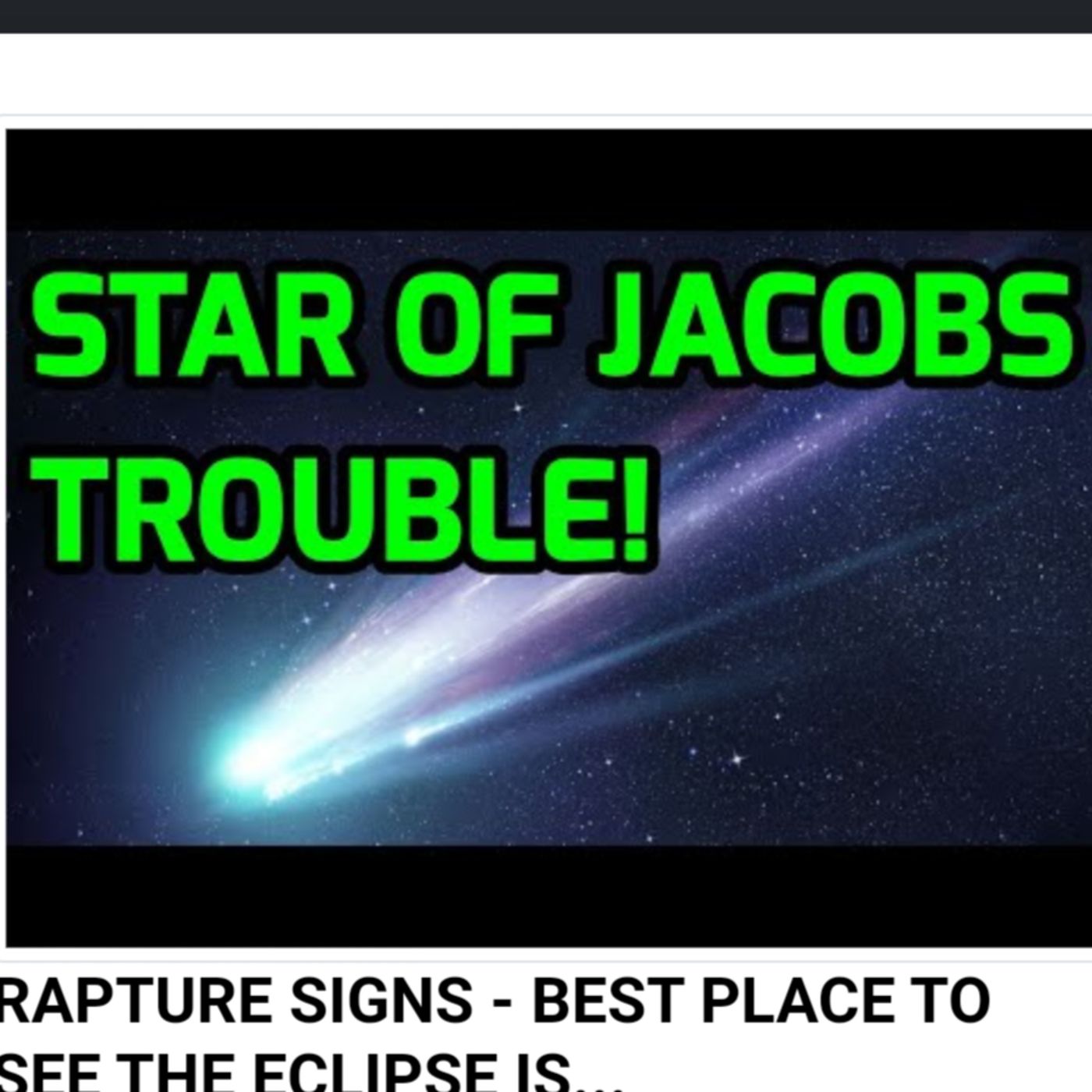 RAPTURE SIGNS - BEST PLACE TO SEE THE ECLIPSE IS... episode artwork