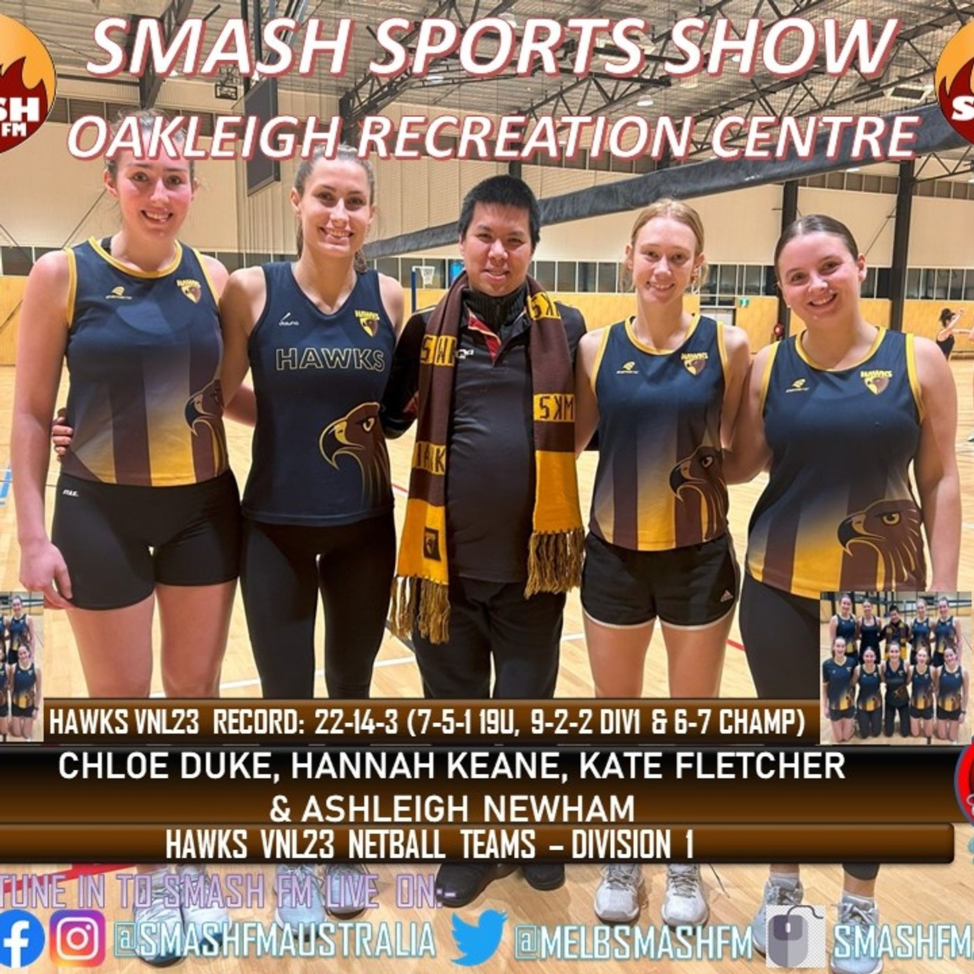 SSS10THYR: Hawks Netball Club VNL23 Division 1 Netball Interviews 180623