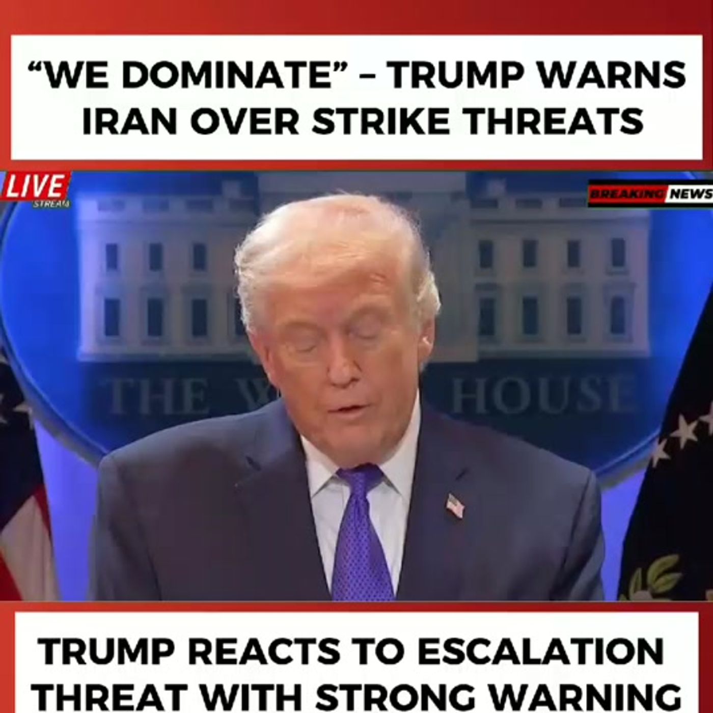 Donald Trump delivers a powerful response to Tehran’s warning of inte... episode artwork