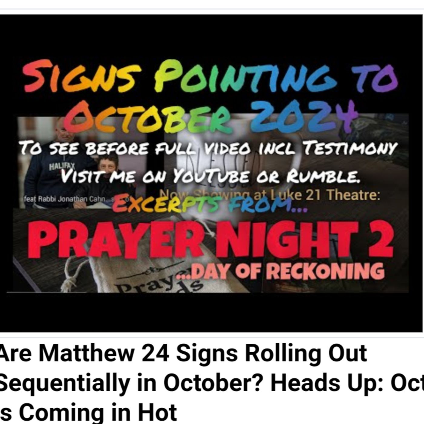 Are Matthew 24 Signs Rolling Out Sequentially in October? Heads Up: Oct is Coming in Hot Are Matthew 24 Signs Rolling Out Sequentially in Oc episode artwork