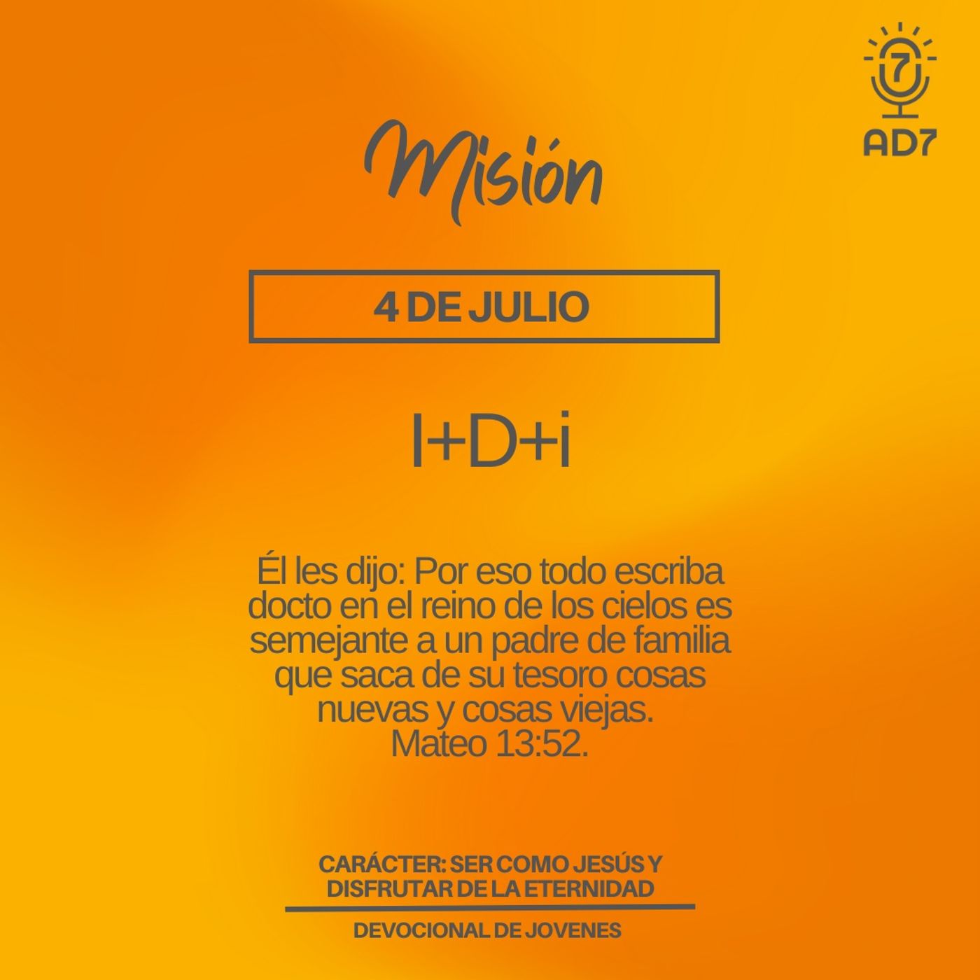 AD7 Devocional - Diferente / Inverso