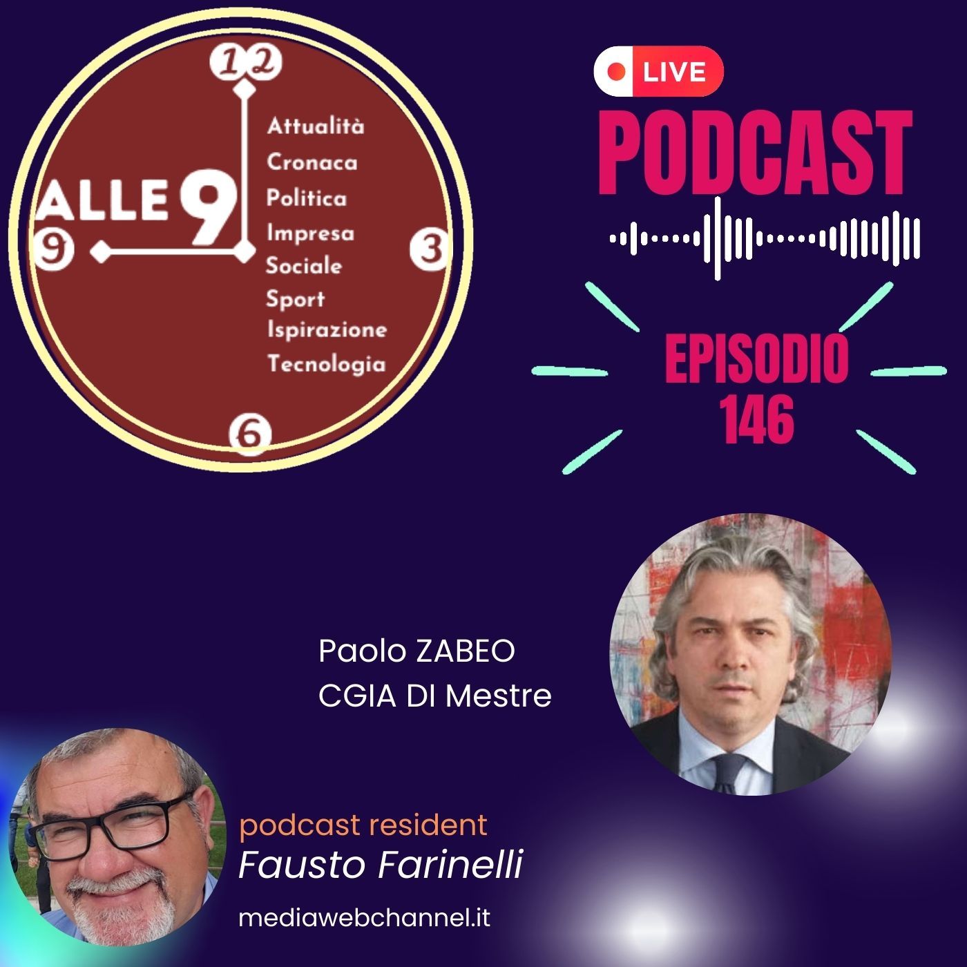 Episodio nr 146, ospite  Paolo Zabeo uff. studio CGIA di Mestre