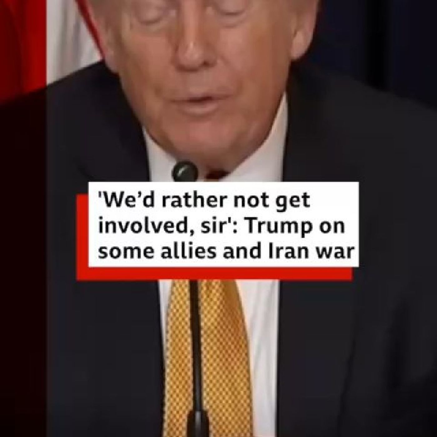 US President Donald Trump called for countries to assist the US in ensuring ships can cross the Strait of Hormuz safely, and says he has thi episode artwork