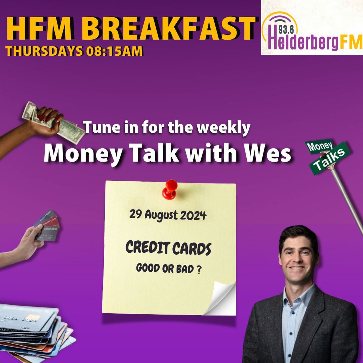 Money Talk With Wes On #HFMBreakfast - 29 August 2024 episode artwork