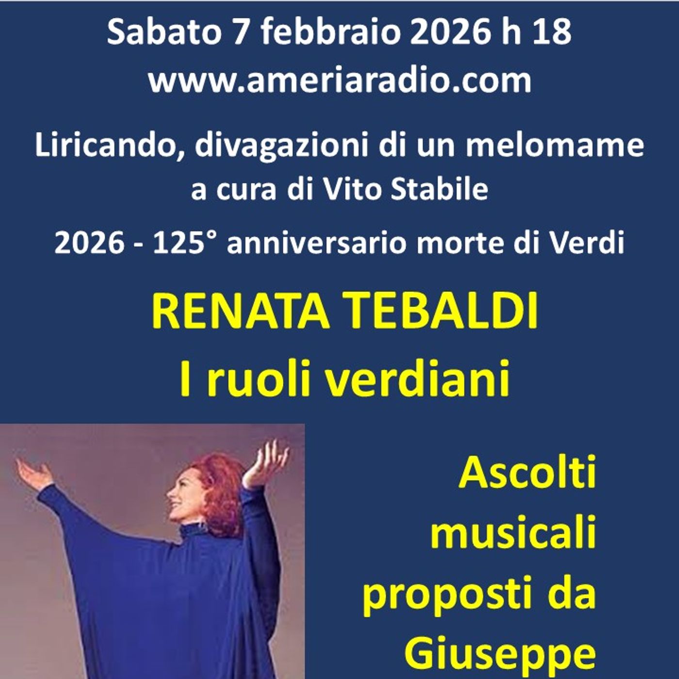 Liricando divagazioni di un melomane - Renata Tebaldi - I Ruoli Verdiani episode artwork