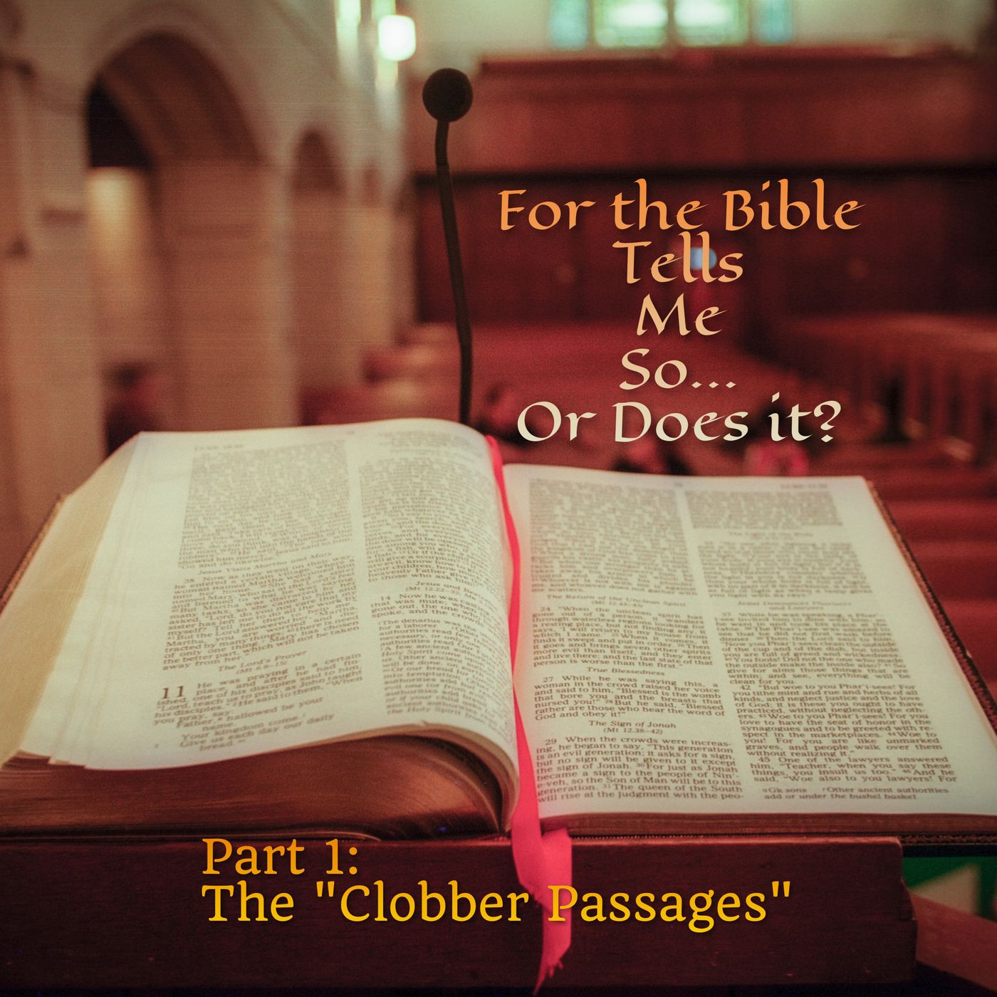 For The Bible Tells Me So...Or Does It? Part 1: The "Clobber Passages"