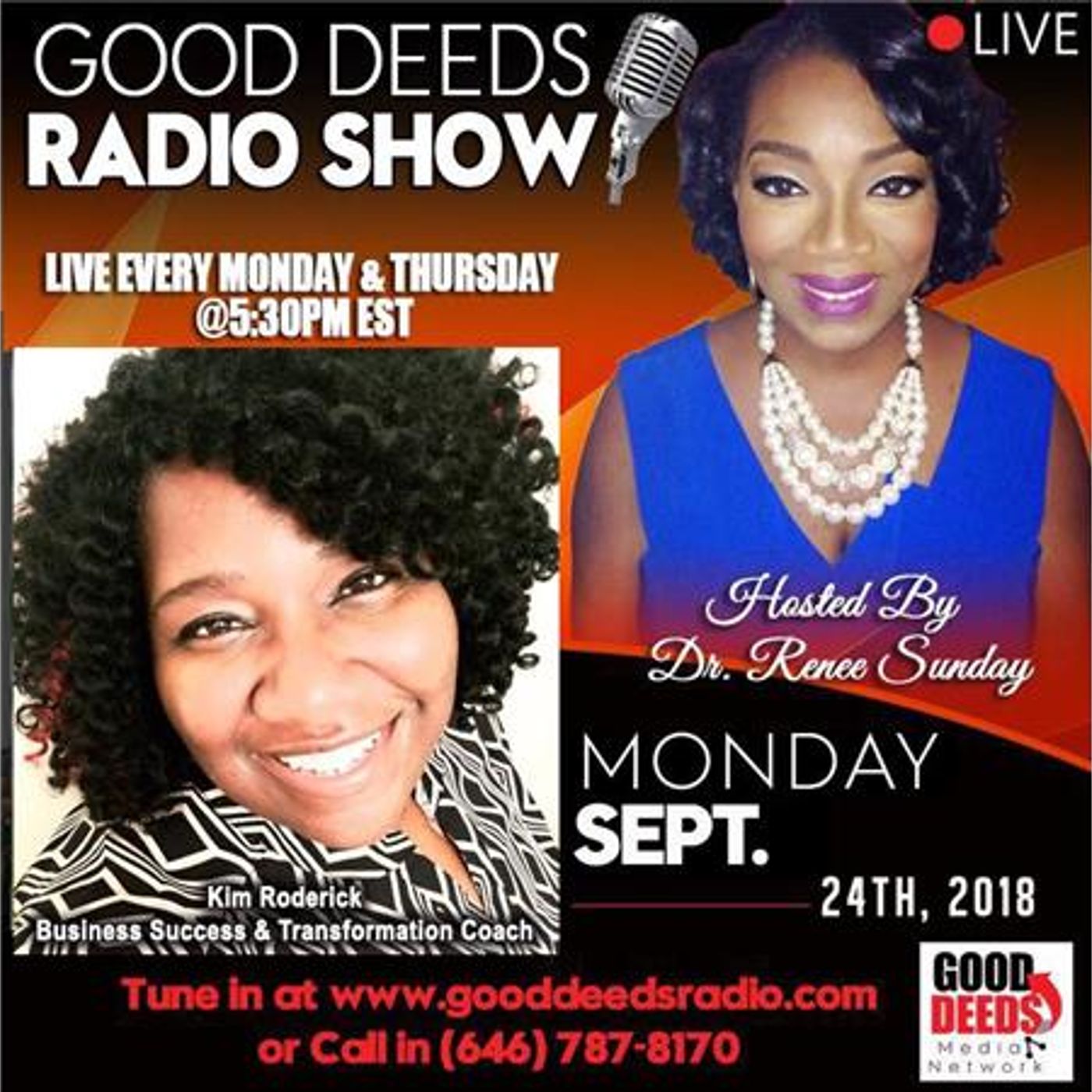 Kim Roderick Business Success & Transformation Coach shares on Good Deeds Radio episode artwork