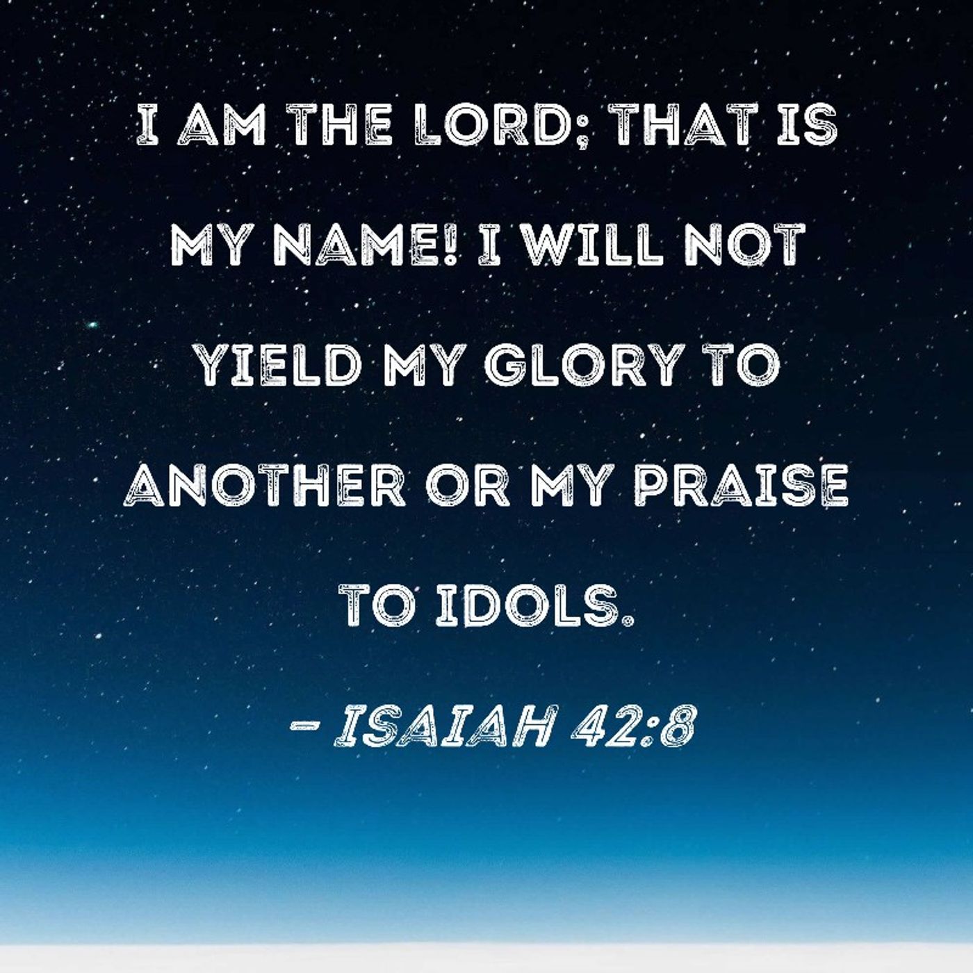 ISAIAH 42 VS 8! YAHWEH SAID HE WONT GIVE HIS GLORY TO IDOLS! YET THIS IS WHAT U DO! REPENT NOW!