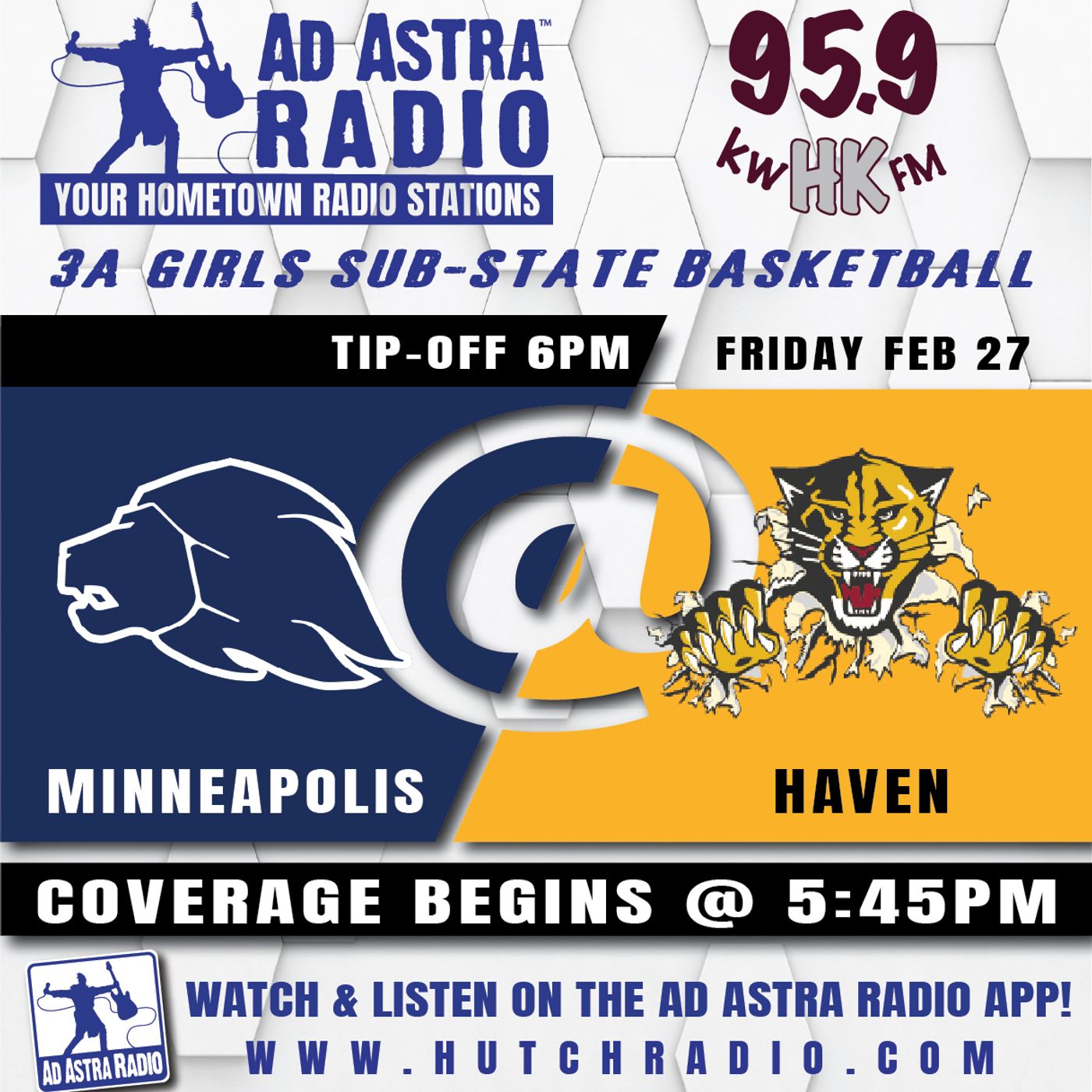 Minneapolis Lady Lions at Haven Lady Wildcats High School Basketball (3A Substate Quarterfinals-February 27, 2026) episode artwork