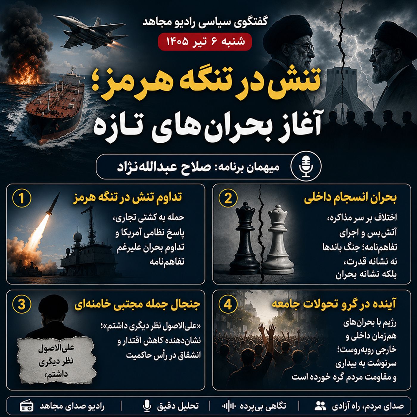 تنش در تنگه هرمز؛ آغاز بحران‌های تازه-صلاح عبدالله نژاد episode artwork