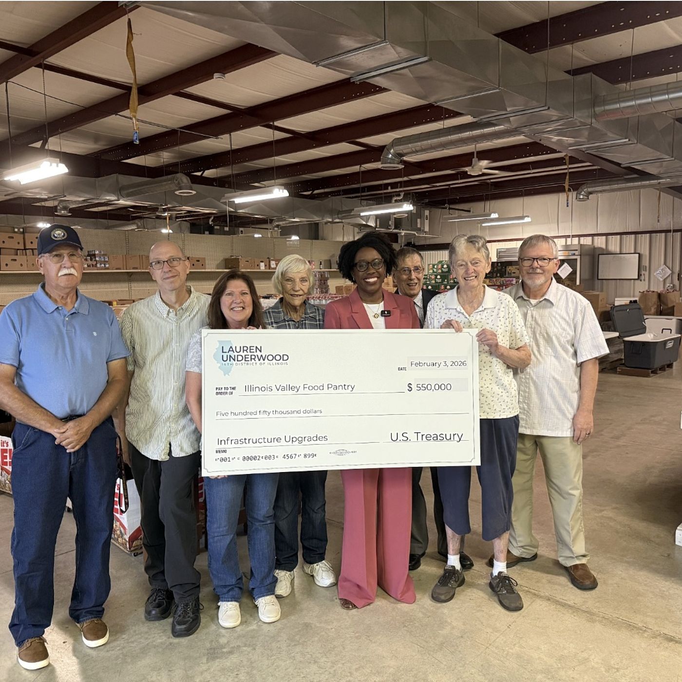 Underwood delivers Illinois Valley Food Pantry federal support episode artwork