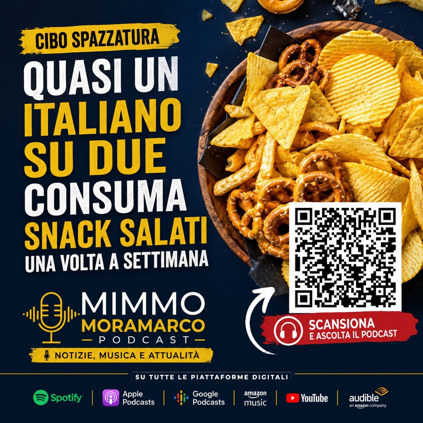 Snack salati e cibo spazzatura: li consuma ogni settimana quasi un italiano su due episode artwork