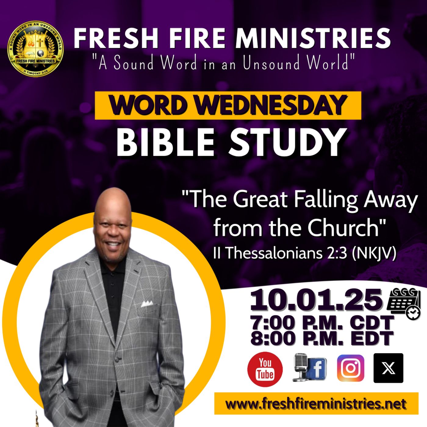 Word Wednesday Bible Study "The Great Falling Away from the Church"  II Thessalonians 2:3 (NKJV) episode artwork