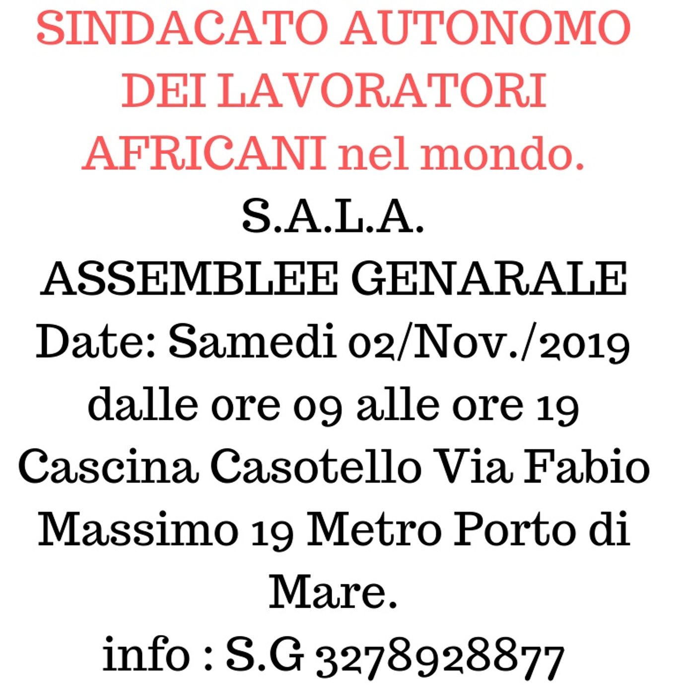 ASSEMBLEE GENERALE SYNDICAT AUTONOME DES TRAVAILLEURS AFRICAINS episode artwork
