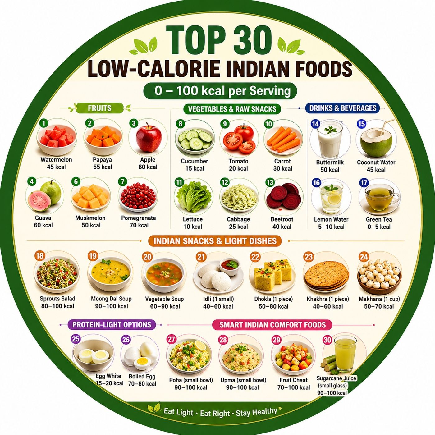 EP-277| 🥗 Eat More, Weigh Less! Top 30 Indian Foods Under 100 Calories | বেশি খান, ওজন কমান! ১০০ ক্যালোরির নিচে সেরা ৩০টি ভারতীয় খাবার 💚 episode artwork