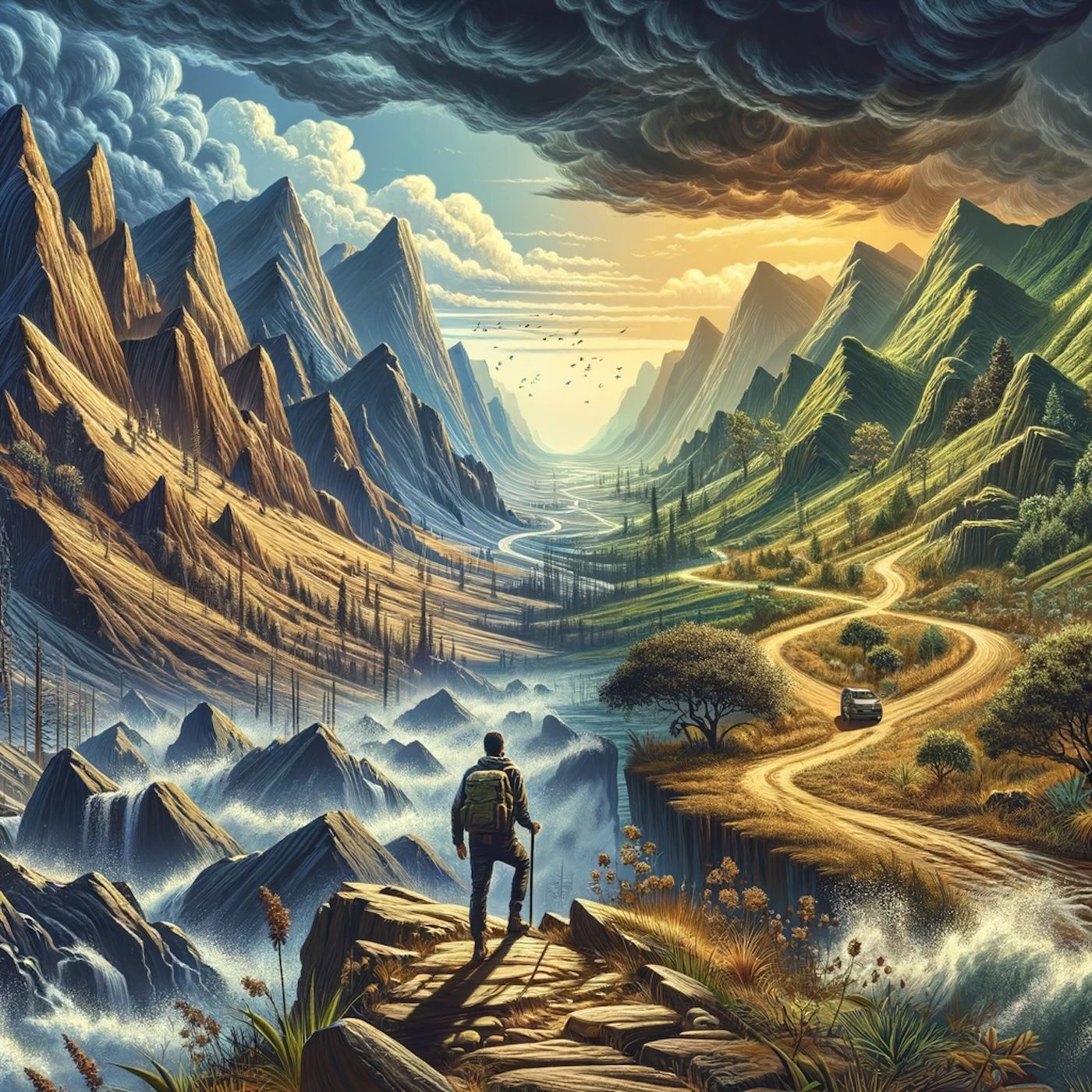 "Life is a journey that must be traveled no matter how bad the roads and accommodations." episode artwork