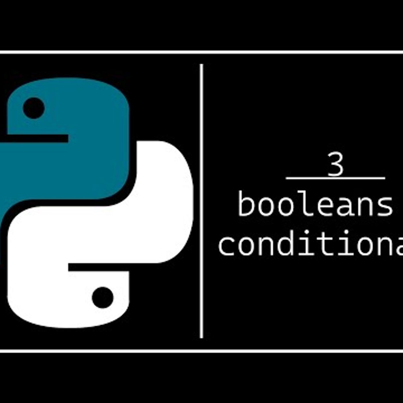 Booleans & Conditionals | Python Tutorial (3/12) episode artwork