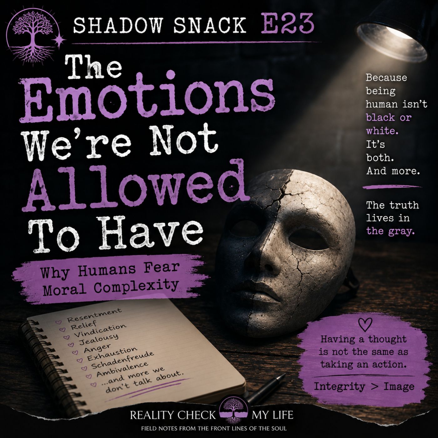 SHADOW SNACK E23: The Emotions We're Not Allowed To Have — Why Humans Fear Moral Complexity episode artwork