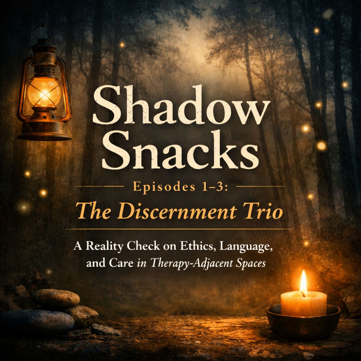 Shadow Snacks E1–3: The Discernment Trio- A Reality Check on Ethics, Language, and Care in Therapy-Adjacent Spaces episode artwork