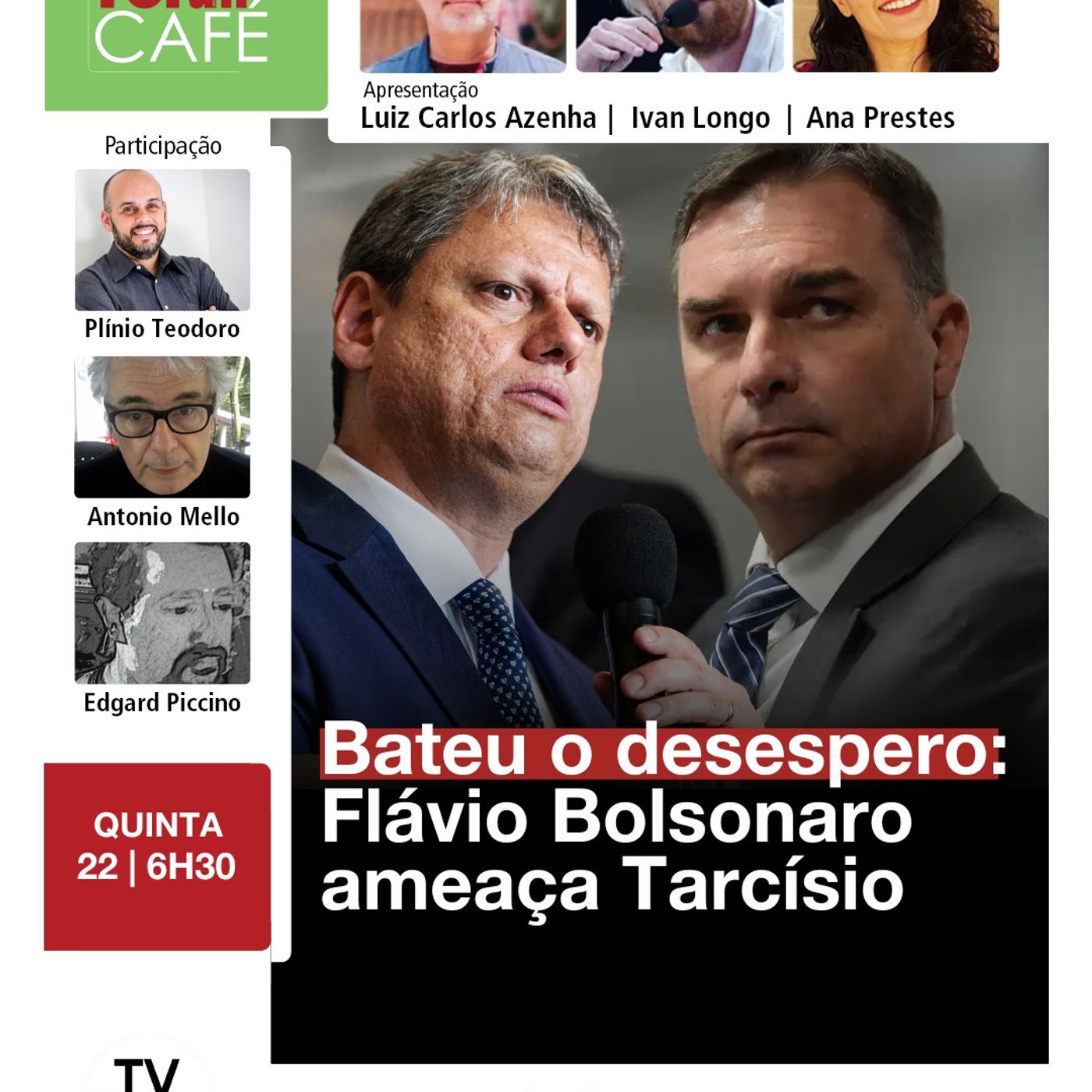 Flávio Bolsonaro ameaça não apoiar Tarcísio por falta de entusiasmo do governador com candidatura