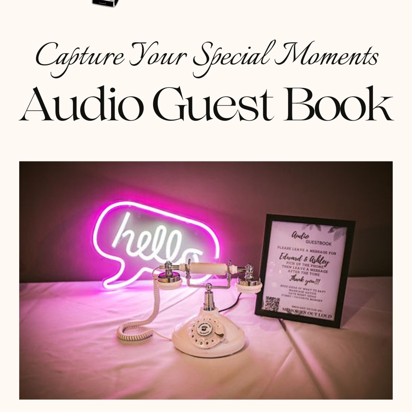 Audio Guest Book Greeting Examples to In cover art