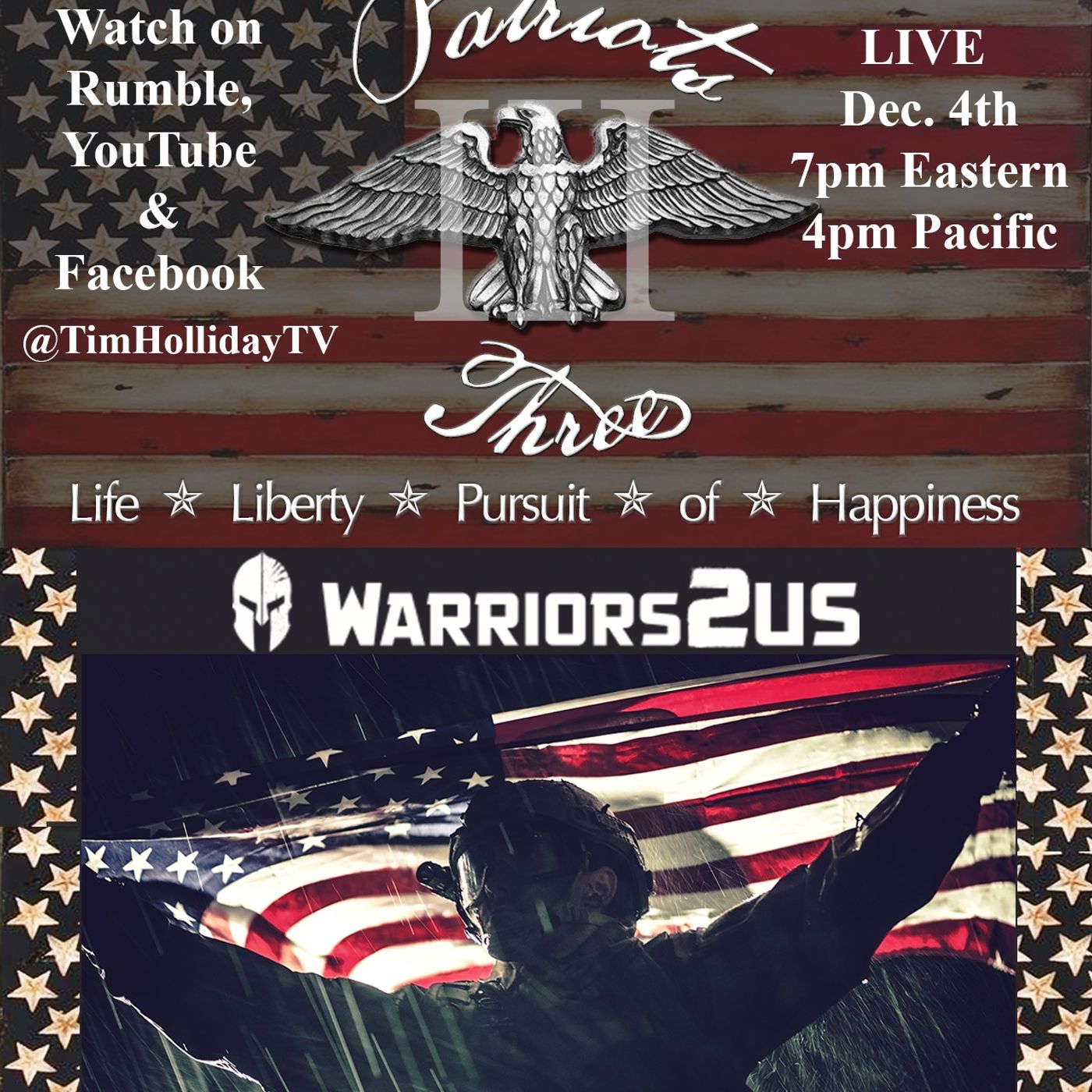 12-4-2025 Patriots III with Warriors2us episode artwork