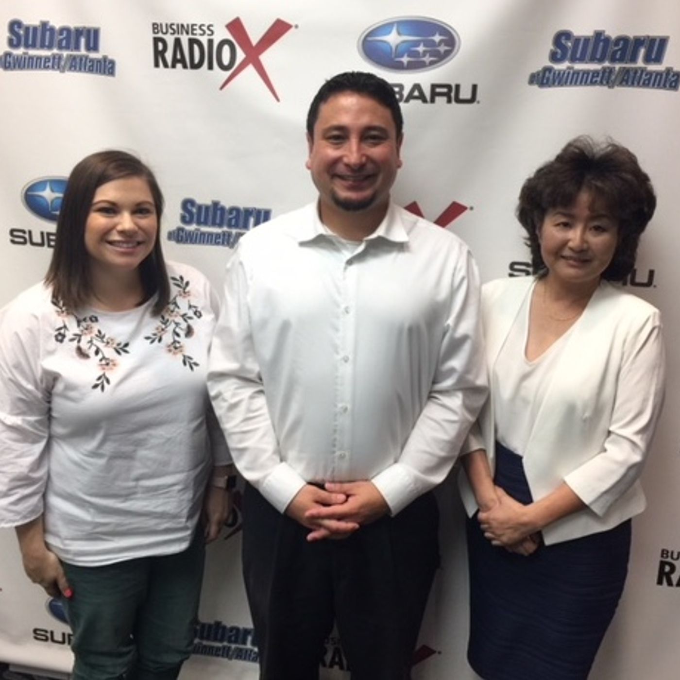 Yoshi Domoto with Japan-America Society of Georgia & JapanFest, Brittany Luiz with American Tombow and Masae Okura with Taylor English Duma episode artwork