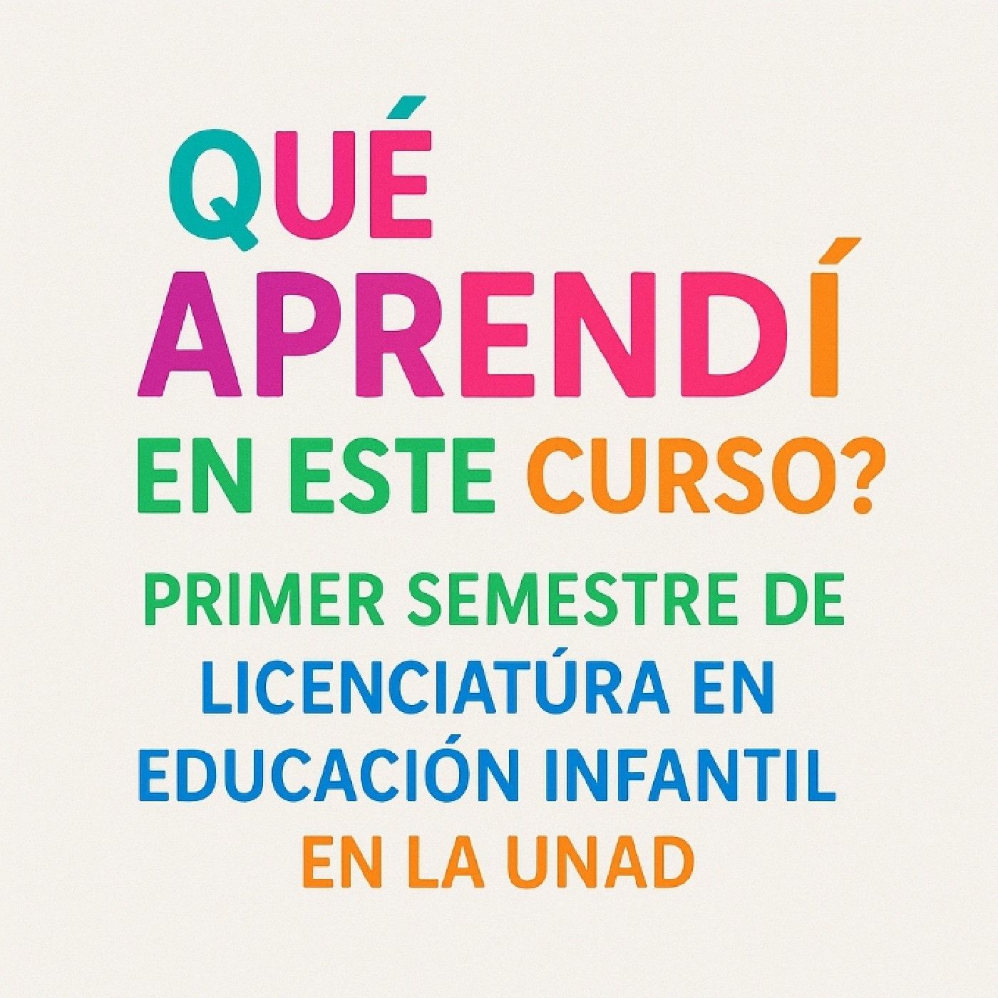 Qué aprendí en este semestre