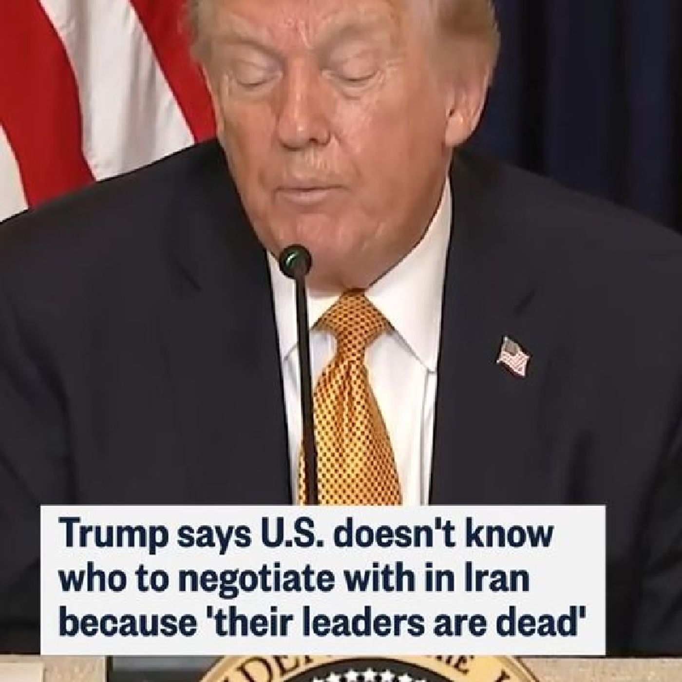 President Trump says the U.S. is not sure who to negotiate with in Iran after military strikes killed many of the regime's leaders. “We don’ episode artwork