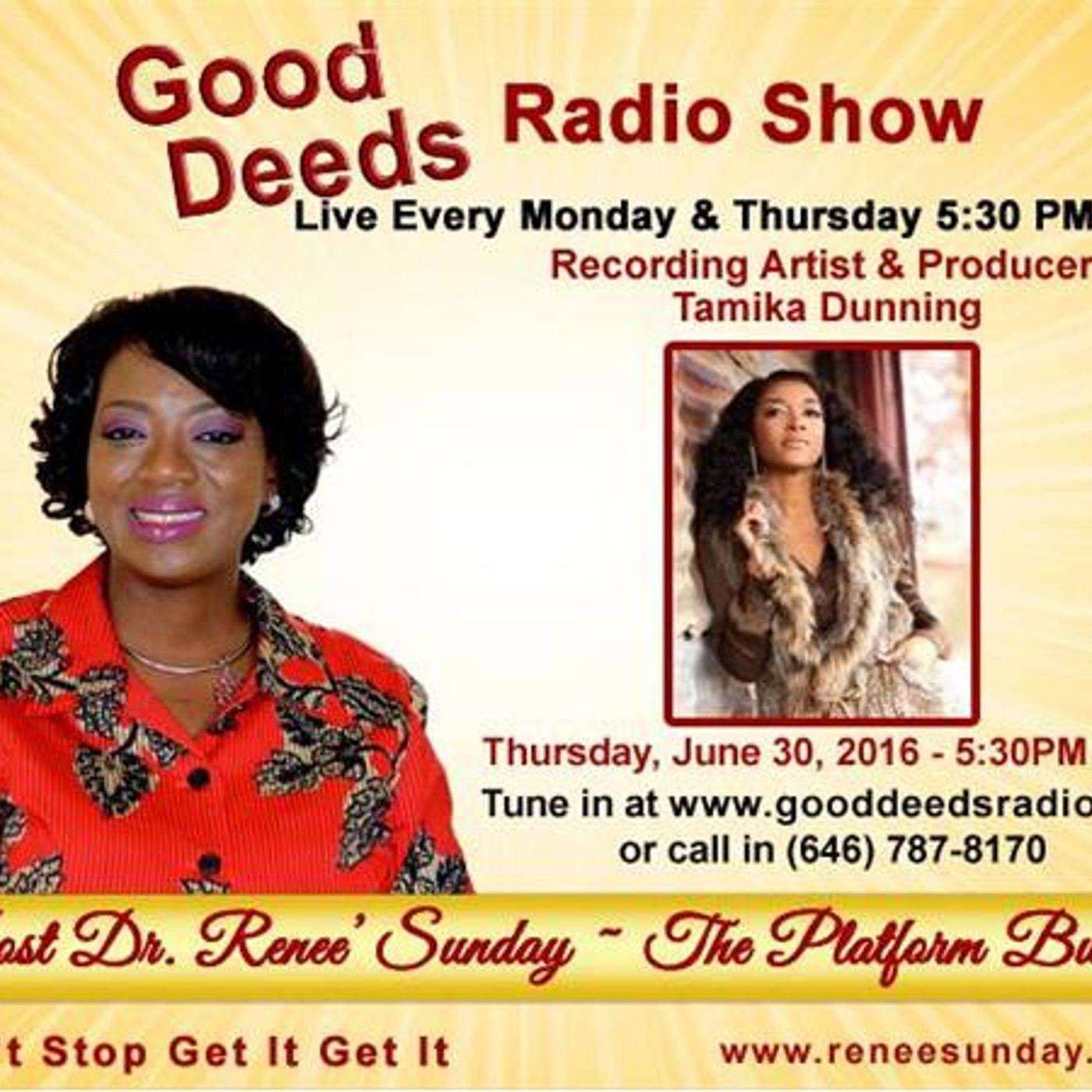 Dr. Renee Sunday\'s show