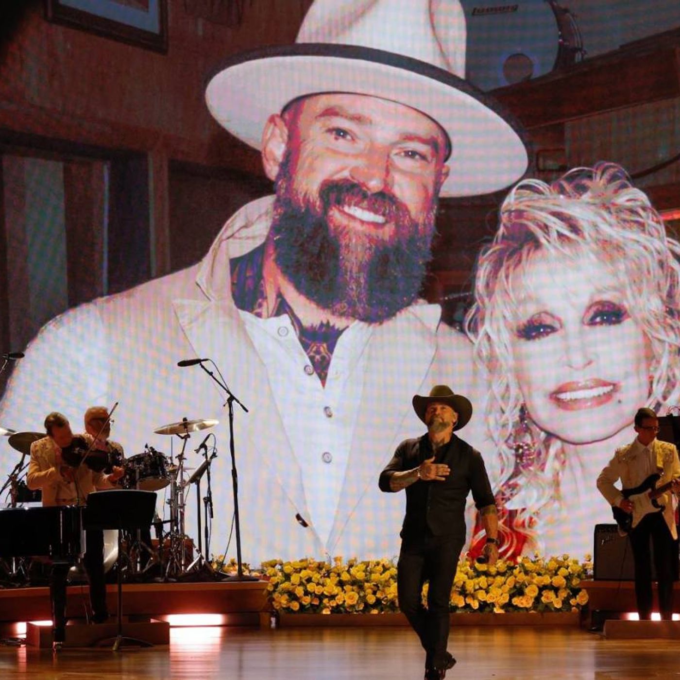 Zac Brown Delivers Emotional ‘Duet’ With Dolly Parton During Tribute Ceremony