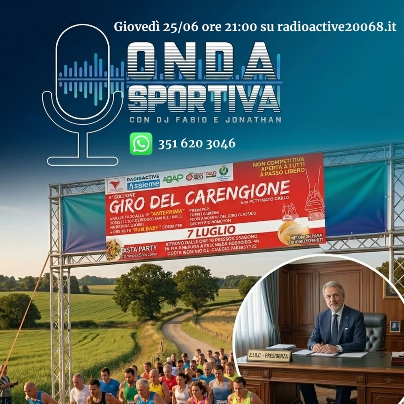 25 giugno - Corsa del Carengione (ricordo di Carlo Pettinato) - FIGC - Malagò - Assen (MotoGp) e Ring (F1) episode artwork