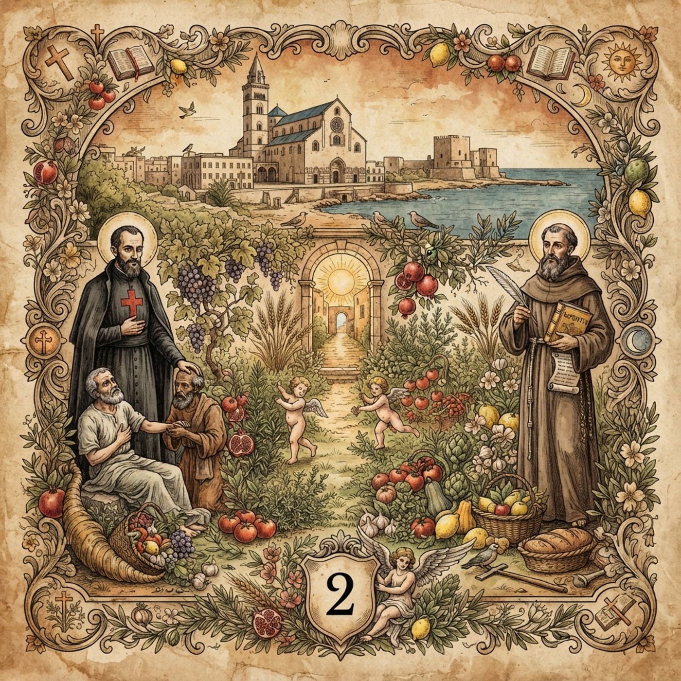 Sotto il Cielo di Trani: l'Almanacco del Rinnovamento tra la Carità di Camillo, la Sapienza di Bonaventura e i Freschi Doni dell'Orto episode artwork