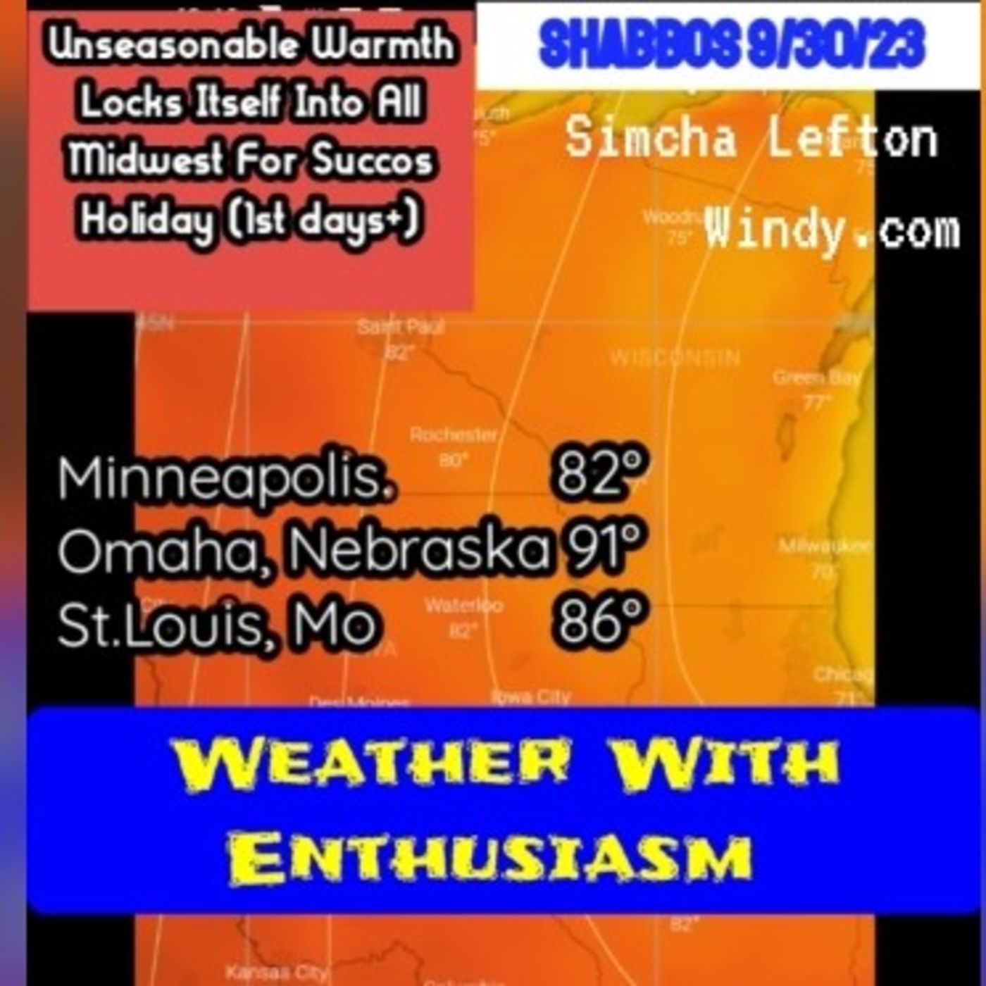 Inspirational Extended Warmth Locks Into Midwest to End September and October (Early). (Made 9/26)