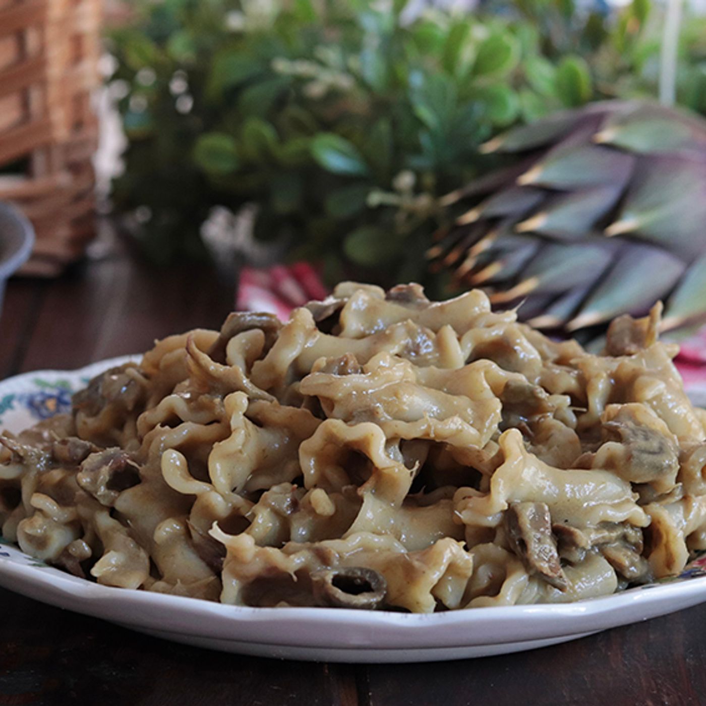 Pasta con crema di carciofi