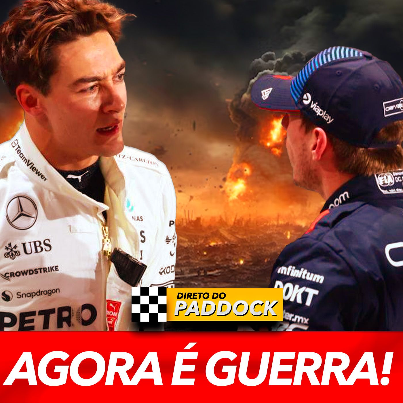 Russell e Verstappen batem boca; Pérez confiante, Bortoleto quase lá no fim de semana de Abu Dhabi episode artwork