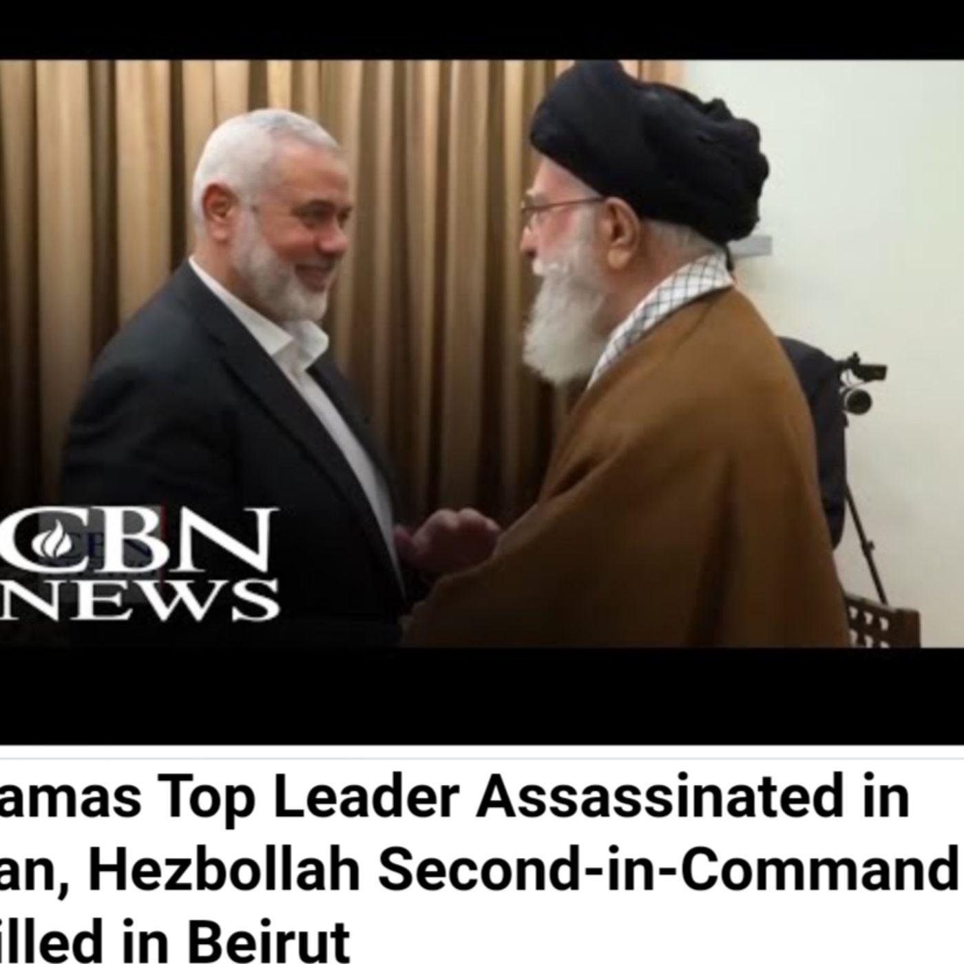 Hamas Top Leader Assassinated in Iran, Hezbollah Second-in-Command Killed in Beirut episode artwork