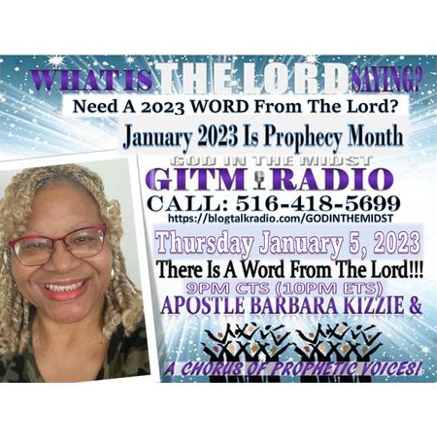 GITM Part1 JAN 5,2023 Prophecy Month: ApostleKizzieAndAChorusOfPropheticVoices episode artwork