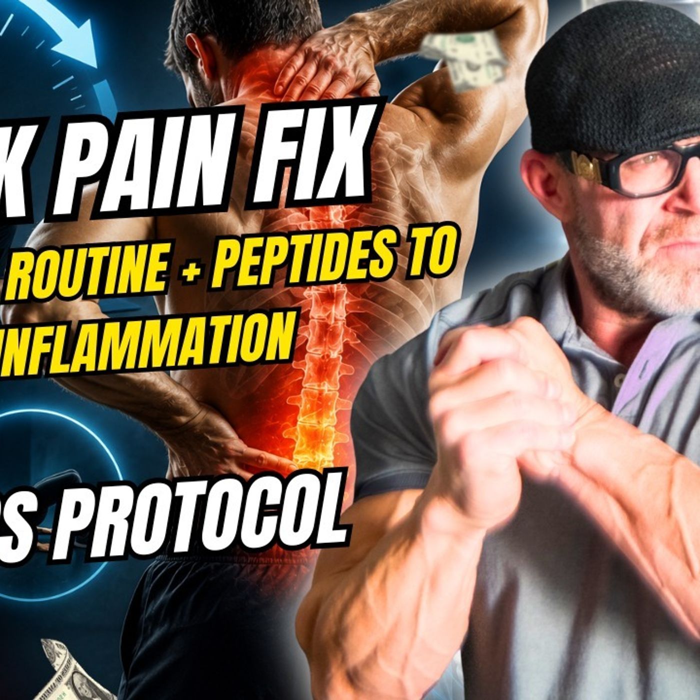 Back Pain Fix: 5-Min Daily Routine + Peptides to Cut Inflammation (PEPs Protocol) episode artwork