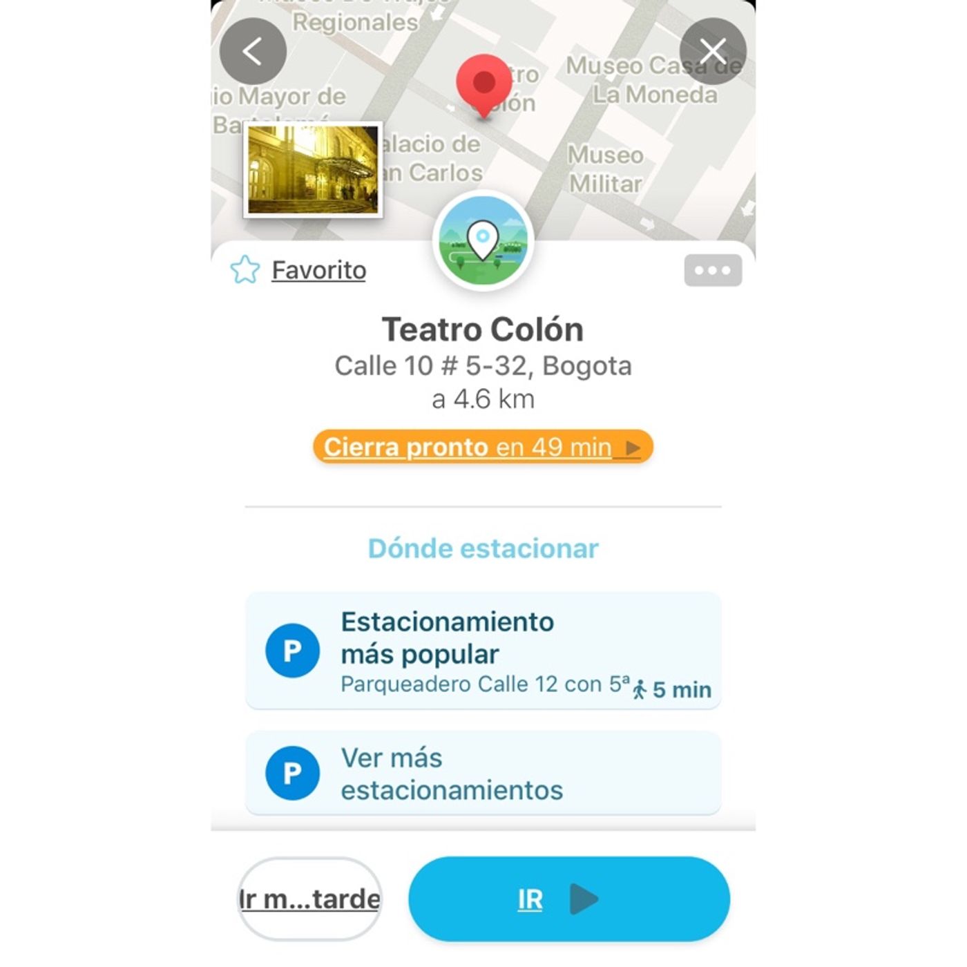 Estacionamiento vía Google Maps y Waze
