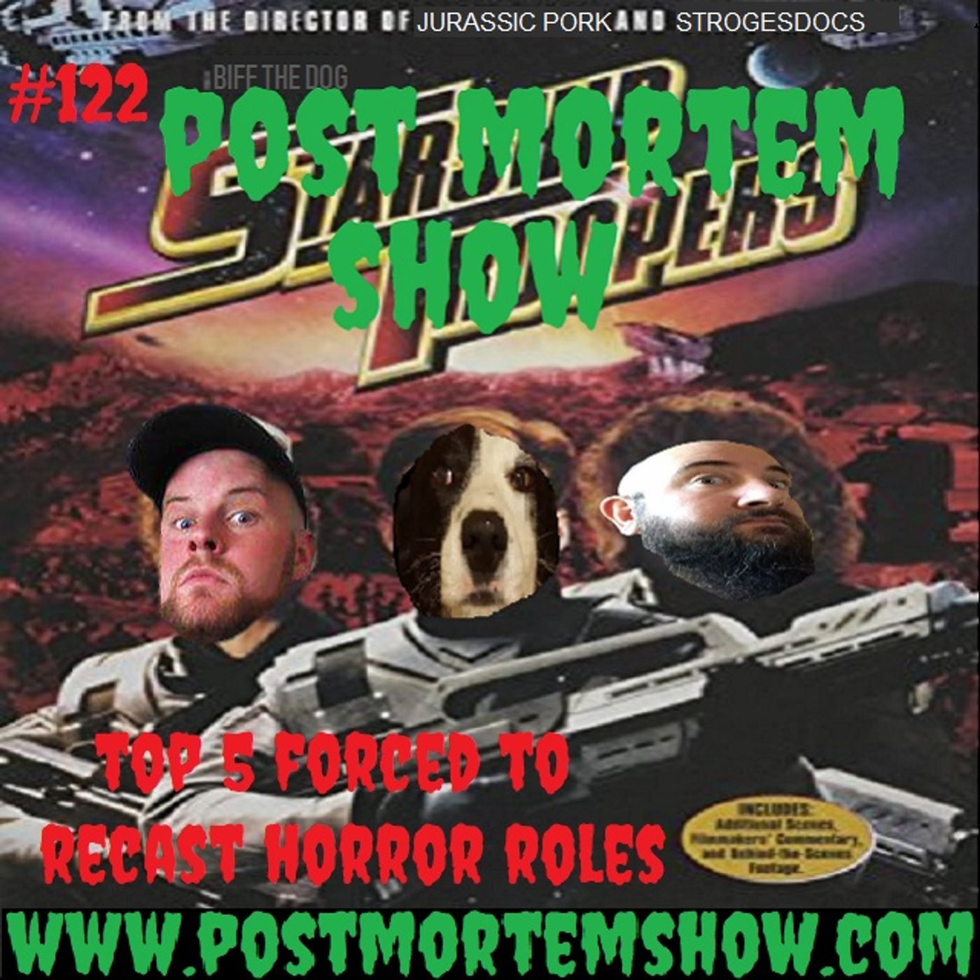 e122 - Starship Biffers (Top 5 Forced to Recast Horror Roles) episode artwork