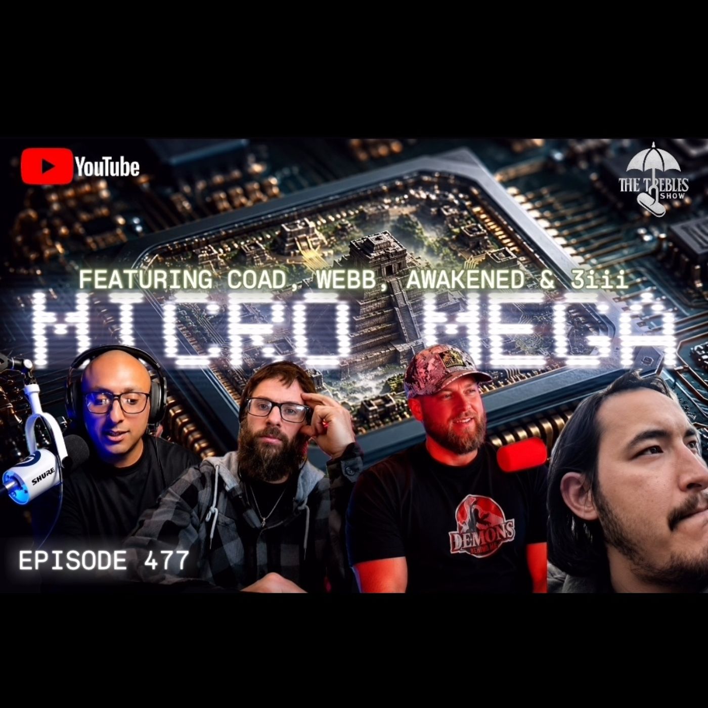 Micro Mega! Fr. Coad, Webb of Mysteries, 3iii, Awakened Lion & Trebles Garcia episode artwork