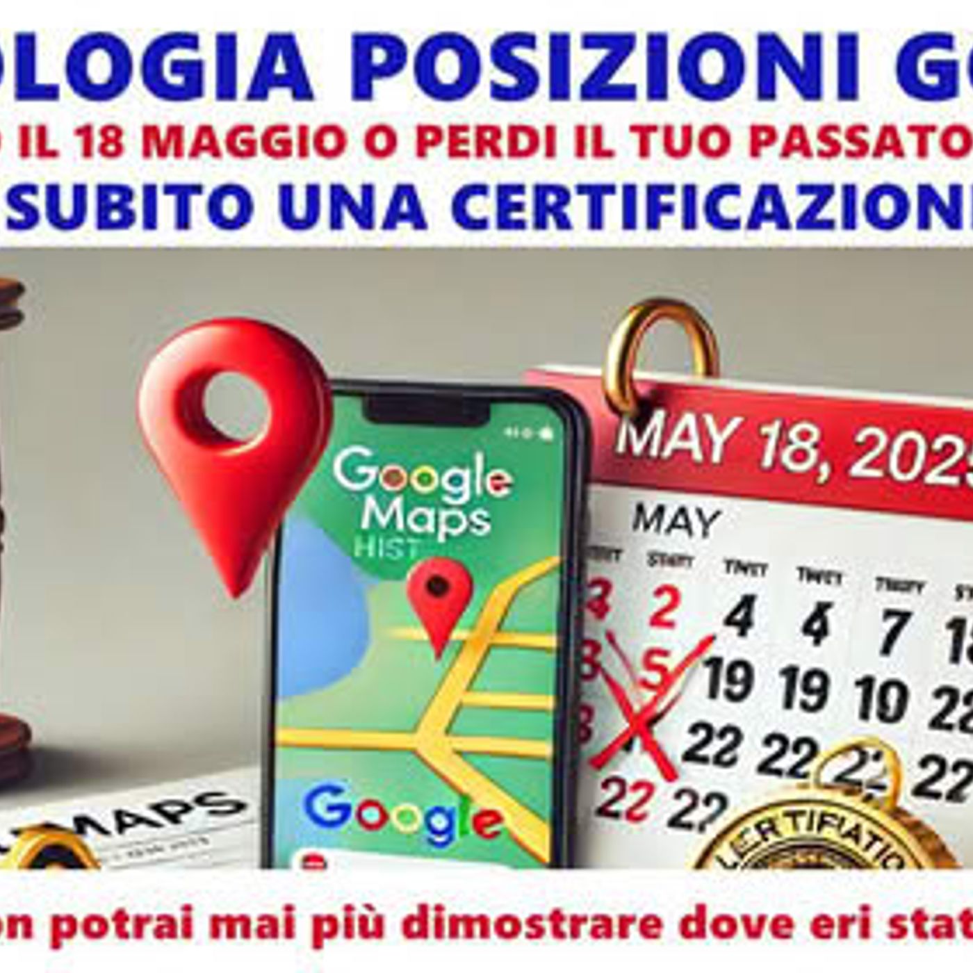 HAI TEMPO FINO AL 18 MAGGIO PER CERTIFICARE LA CRONOLOGIA POSIZIONI GOOGLE DEL TUO TELEFONO episode artwork