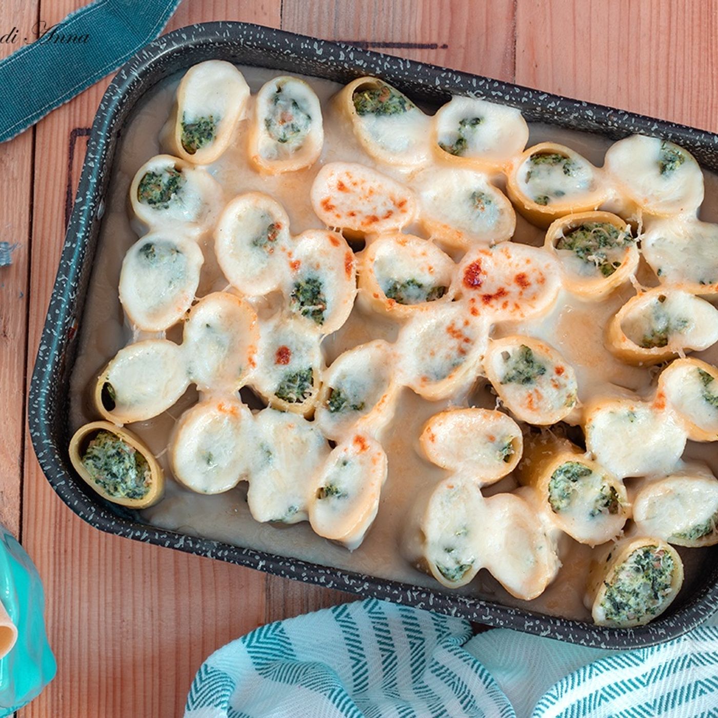 Paccheri al forno spinaci e ricotta