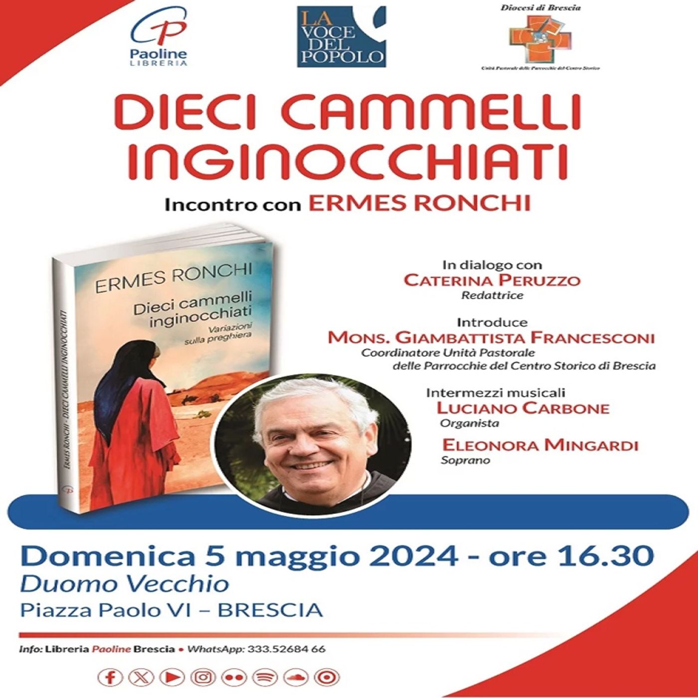 "Dieci cammelli inginocchiati", Ermes Ronchi al Duomo Vecchio: intervista a Suor Veronica Bernasconi  -  26 aprile 2024 episode artwork