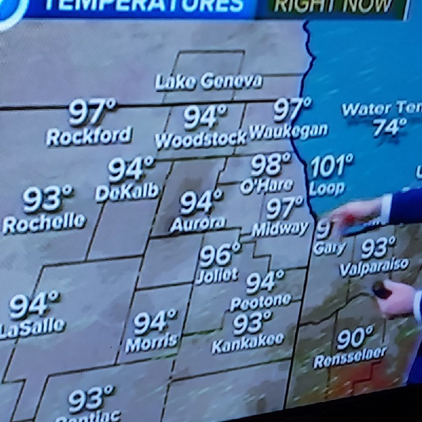 102° heat Index 123° Chicago downtown